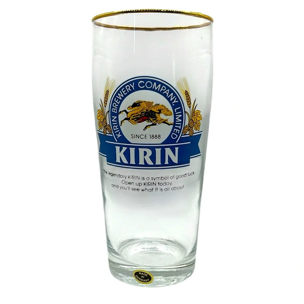 VTG COLUMBIA HOUSE COLLECTIBLES KIRIN GREG JACKSON 24KT RIMMED GLASS